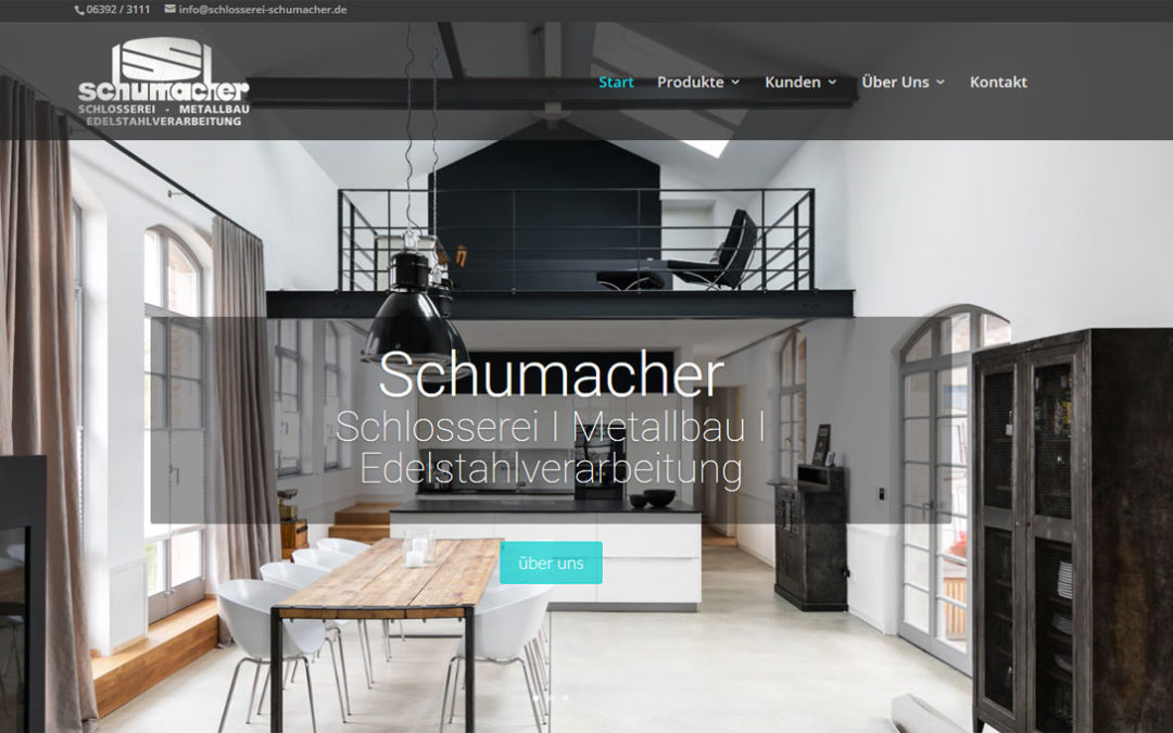 responsives Webdesign für die Schlosserei Schumacher in Hauenstein (Rheinland-Pfalz)